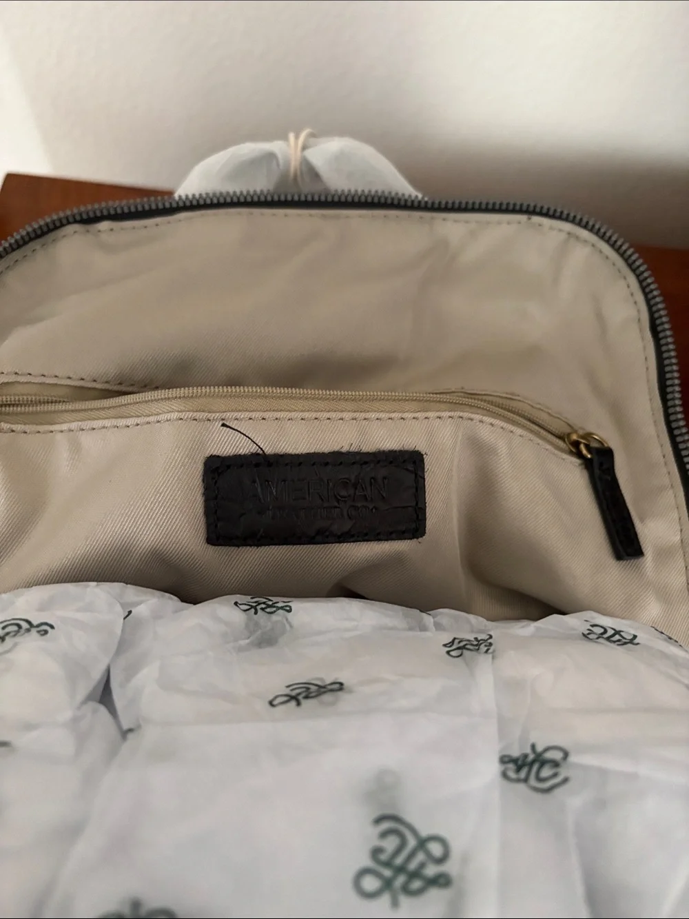 American Leather Co. Cleveland Leather Backpack - black tooled